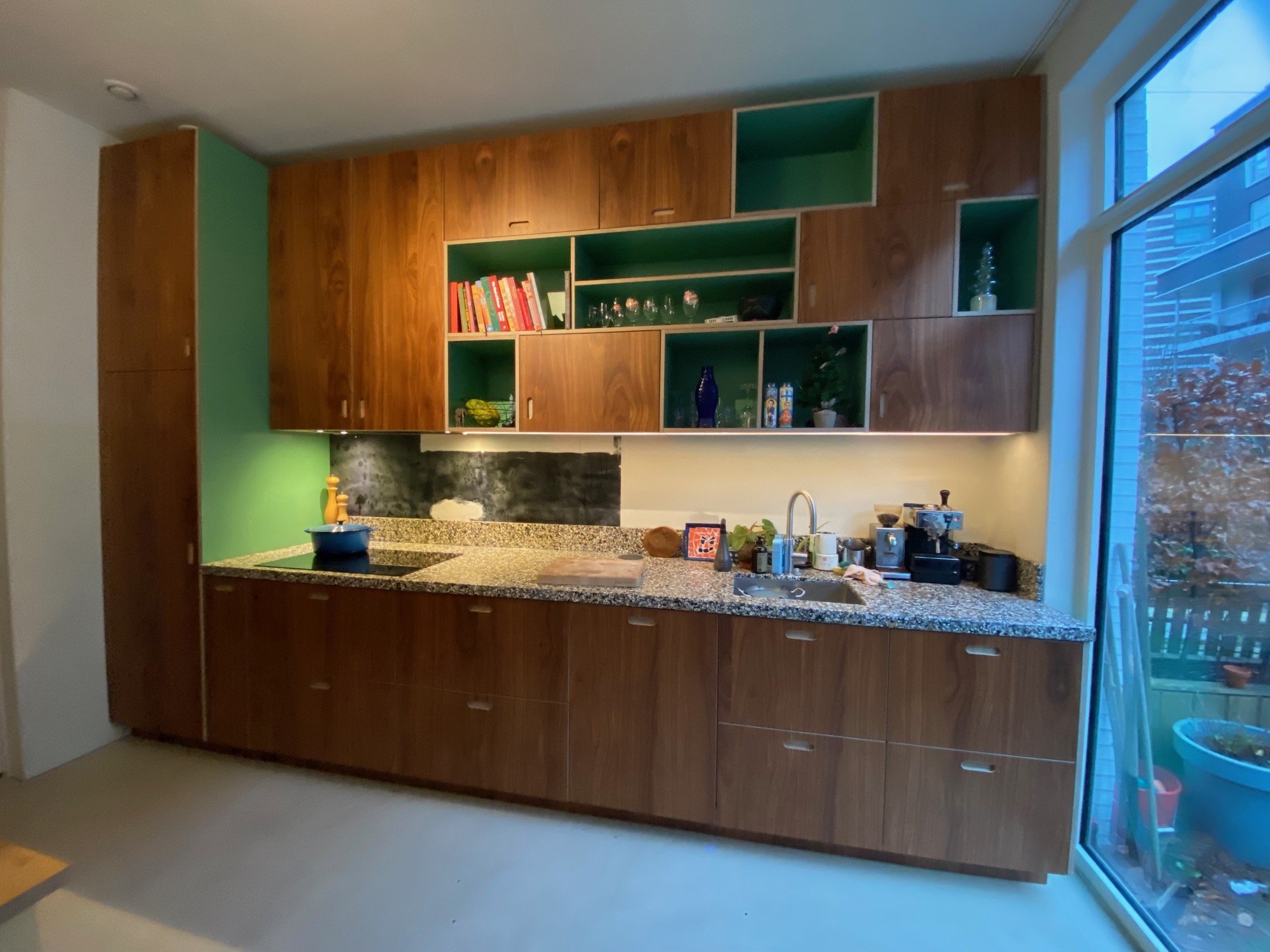 Houten keuken rechts